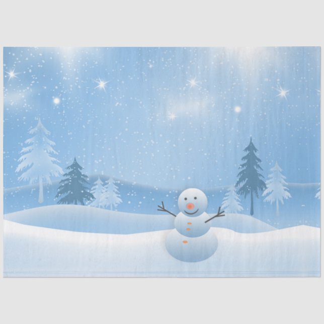 Weihnachtsschnee Seidenpapier (Vorderseite)