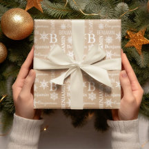 Weihnachtsschnee Wiederholungsname Personalisiert 