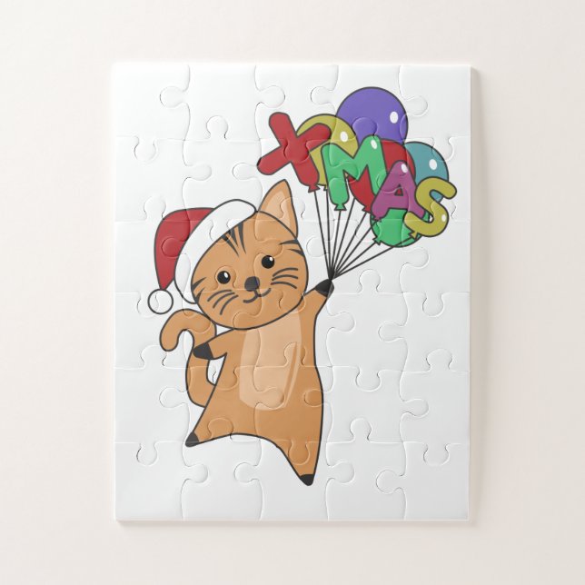 Weihnachtsschnee Wintertiere Katzen (Vertikal)