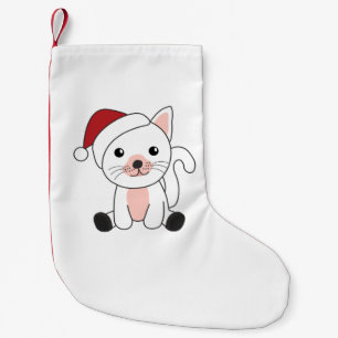 Weihnachtsschnee Wintertiere Katzen Adulttuch Kleiner Weihnachtsstrumpf