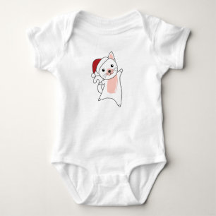 Weihnachtsschnee Wintertiere Katzen Baby Bodysu Strampler