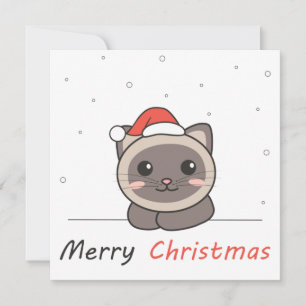 Weihnachtsschnee Wintertiere Katzen Einladung
