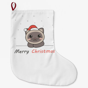 Weihnachtsschnee Wintertiere Katzen Großer Weihnachtsstrumpf