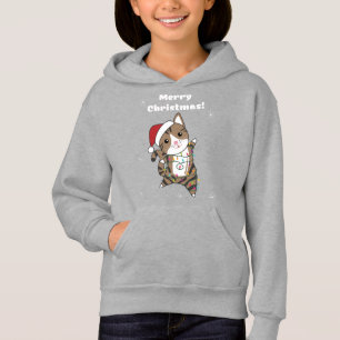 Weihnachtsschnee Wintertiere Katzen Hoodie