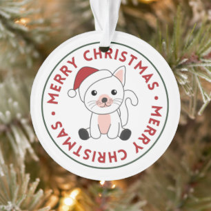 Weihnachtsschnee Wintertiere Katzen Ornament