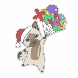 Weihnachtsschnee Wintertiere Katzen Sticker