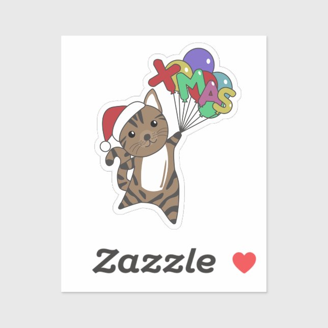Weihnachtsschnee Wintertiere Katzen Sticker (Blatt)