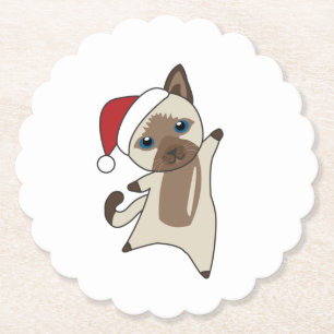 Weihnachtsschnee Wintertiere Katzen Untersetzer