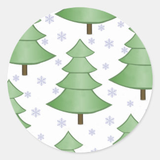 Weihnachtsschneeaufkleber Runder Aufkleber