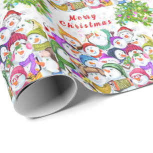 Weihnachtsschneedecke Geschenkpapier