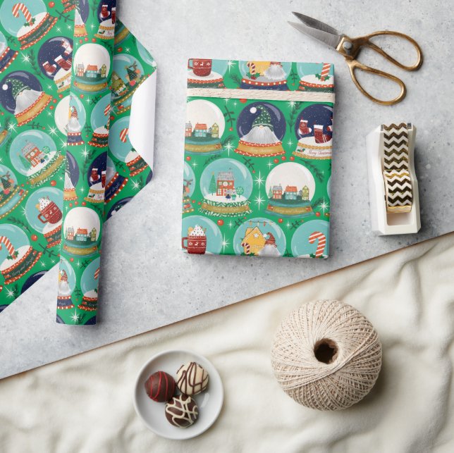 Weihnachtsschneedecke//Gnome//Lebkuchenhaus// Geschenkpapier (Kunsthandwerk)