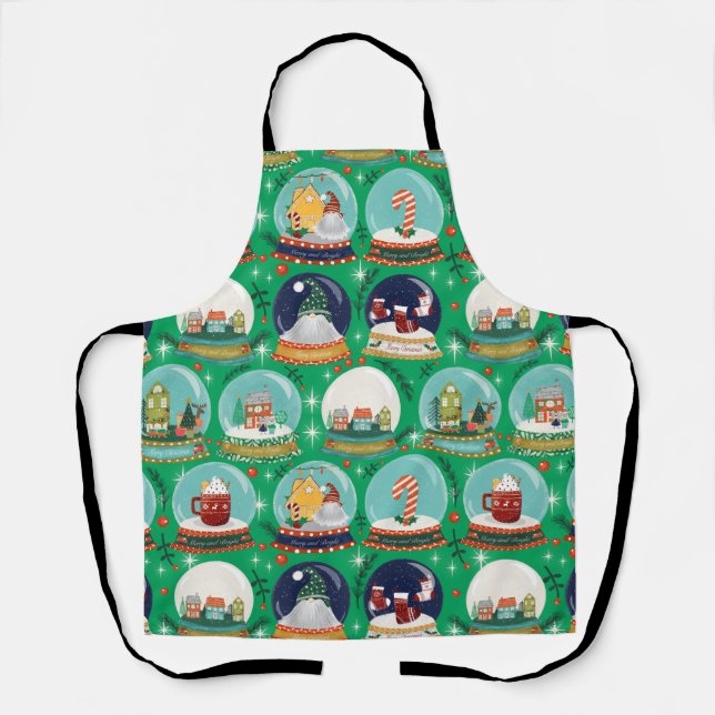 Weihnachtsschneedecke//Gnome//Lebkuchenhaus// Schürze (Vorderseite)