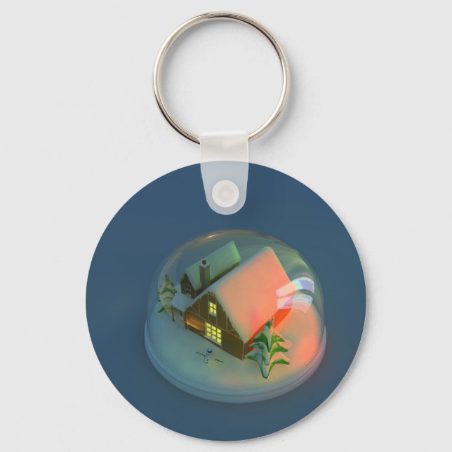 Weihnachtsschneedecke Schlüsselanhänger (Vorderseite)
