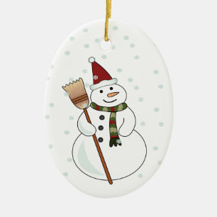 Weihnachtsschneedekoration Keramikornament