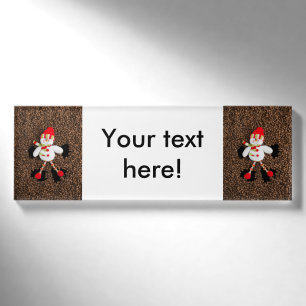 Weihnachtsschneedekoration Namenschild