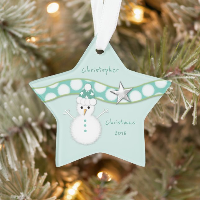 Weihnachtsschneefahrer Grandson glaubt Ornament (Baum)