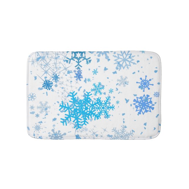 Weihnachtsschneefall Badematte (Vorderseite)