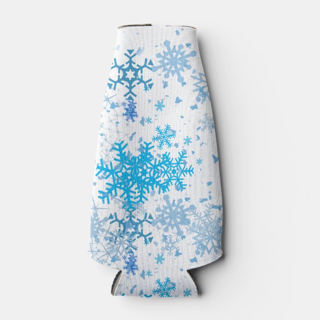 Weihnachtsschneefall Flaschenkühler (Vorderseite)