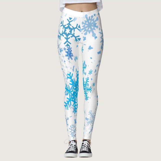 Weihnachtsschneefall Leggings (Vorderseite)