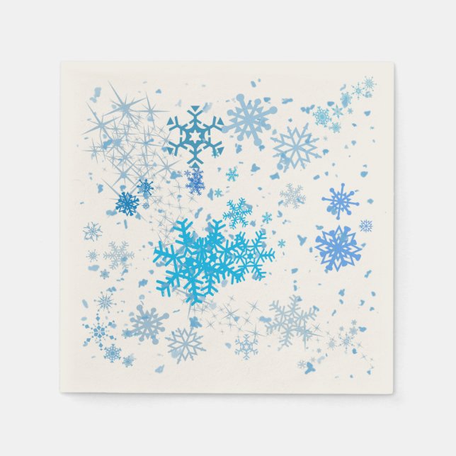 Weihnachtsschneefall Serviette (Vorderseite)