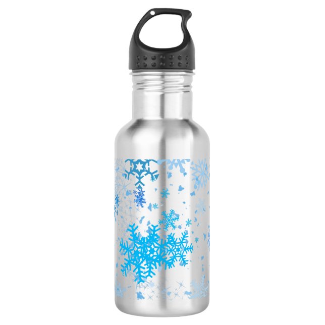Weihnachtsschneefall Trinkflasche (Vorderseite)