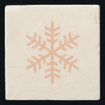 Weihnachtsschneeflocke Beige Steinuntersetzer<br><div class="desc">Weihnachts-Illustration - Schneeflocke - Neutral Beige / Erde Töne Weihnachtsdruck.</div>