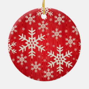 Weihnachtsschneeflocke-Entwurf Keramikornament