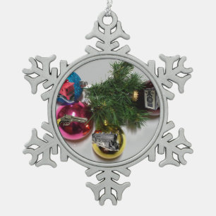 Weihnachtsschneeflocke Gerahmte Ornament
