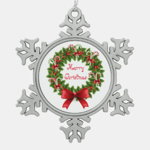Weihnachtsschneeflocke Ornament/Kranz Schneeflocken Zinn-Ornament