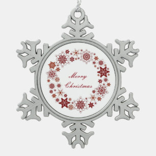 Weihnachtsschneeflocke Ornament/Kranz Schneeflocken Zinn-Ornament