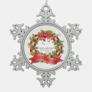 Weihnachtsschneeflocke Ornament/Kranz Schneeflocken Zinn-Ornament