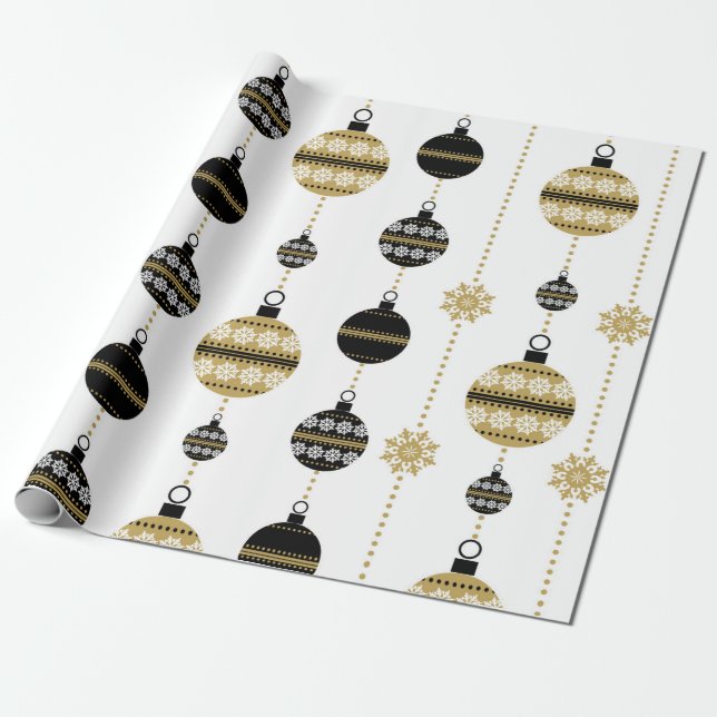 Weihnachtsschneeflocken Baubles Weihnachtsgeschenk Geschenkpapier (Ungerollt)