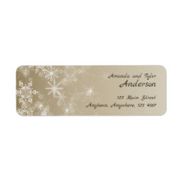 Weihnachtsschneeflocken Beige Rücksendeadresse