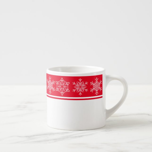 Weihnachtsschneeflocken Espresso Tasse (Rechts)