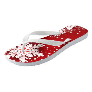Weihnachtsschneeflocken Flip Flops