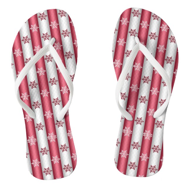 Weihnachtsschneeflocken Flip Flops (Fußbett)