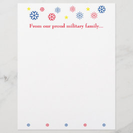 Weihnachtsschneeflocken für Militärfamilien indivi Briefbogen