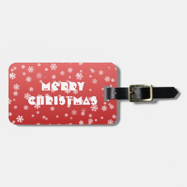 Weihnachtsschneeflocken Gepäckanhänger (Vorderseite horizontal)