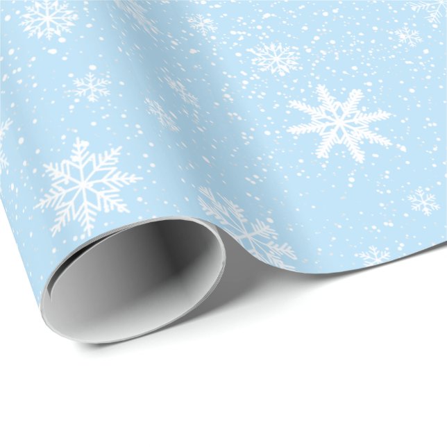 Weihnachtsschneeflocken Geschenkpapier (Rolleneckpunkt)