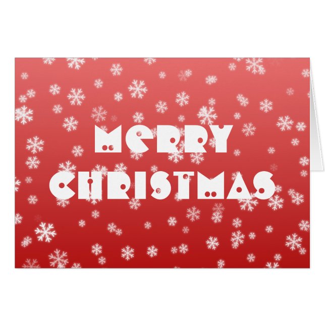 Weihnachtsschneeflocken Grußkarte (Vorderseite (Horizontal))