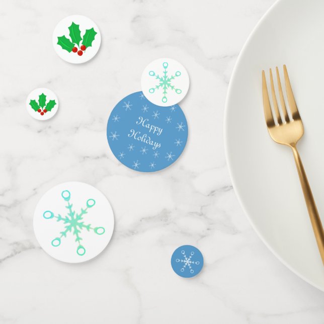 Weihnachtsschneeflocken & Heilige Beere Tafel Conf Konfetti (Gruppe)