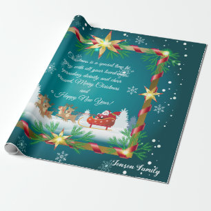 Weihnachtsschneeflocken & Ihre Wünsche, Personalis Geschenkpapier
