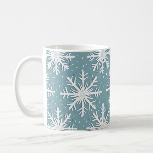 Weihnachtsschneeflocken Kaffeetasse (Links)