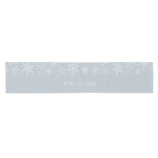 Weihnachtsschneeflocken Kurzer Tischläufer (Horizontal)
