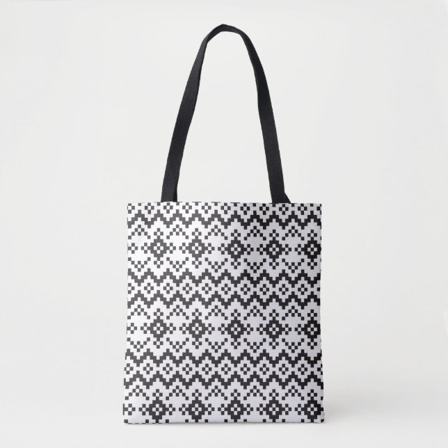 Weihnachtsschneeflocken Messe Isle Seamless Patter Tasche (Vorderseite)