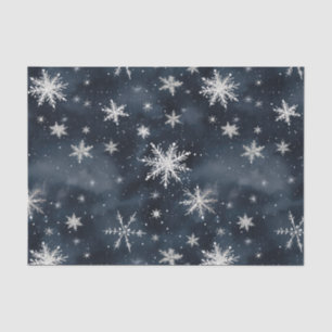 Weihnachtsschneeflocken Night Sky Tissue Paper Seidenpapier