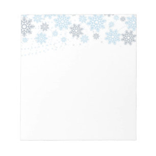 Weihnachtsschneeflocken Notepad Notizblock