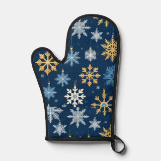 Weihnachtsschneeflocken Ofenhandschuh
