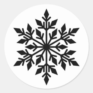 Weihnachtsschneeflocken Runder Aufkleber