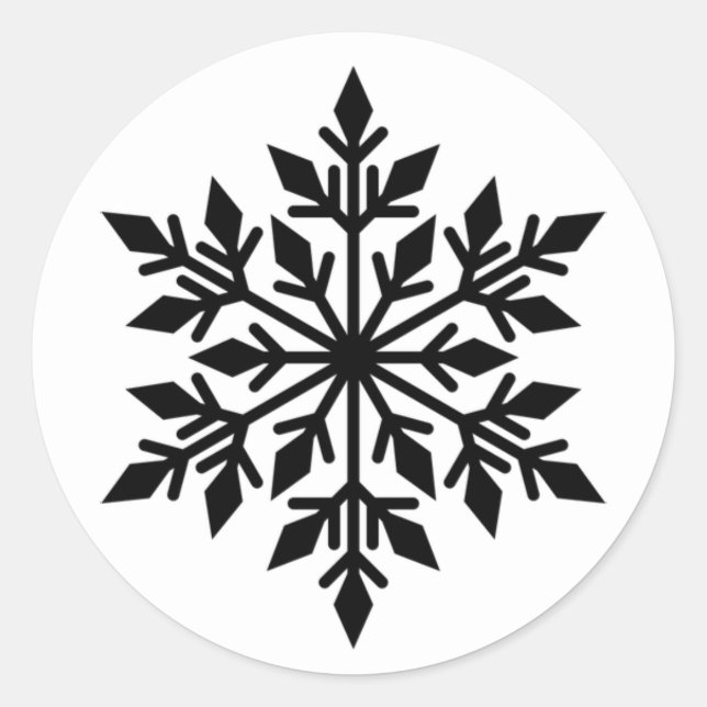 Weihnachtsschneeflocken Runder Aufkleber (Vorderseite)